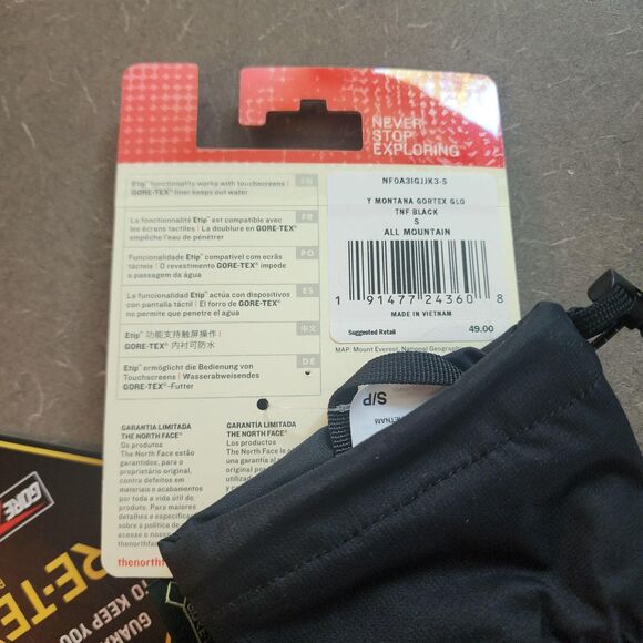 Sold Kids North Face Winter Ski gloves S youth Montana gortex glo all mountain - Picture 2 of 8